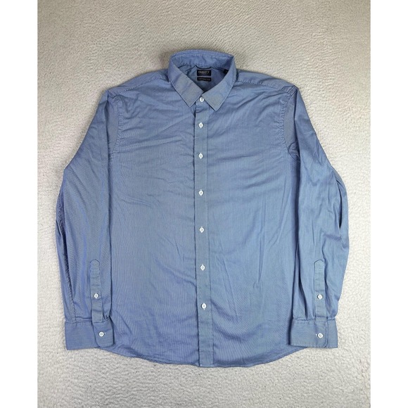 Faherty Other - Faherty Reserve Shirt Mens XL Blue Houndstooth Movement Stretch LS